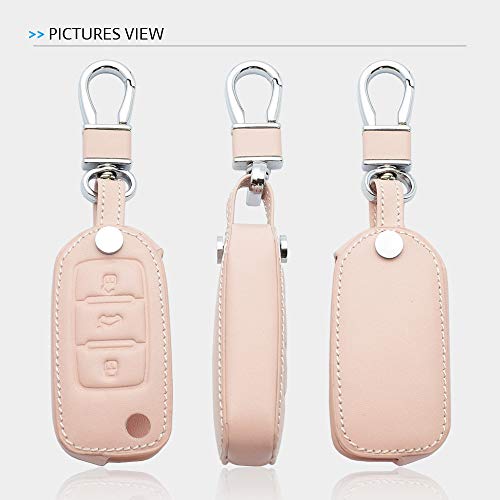 MELTSUN Capa de couro para chave de carro, adequada para Volkswagen VW 4 5 6 Bora Jetta POLO Passat