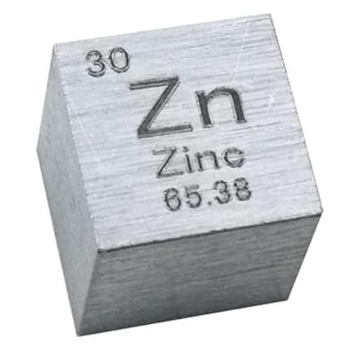 DFDPAXL Cubo di Zinco, Blocco di Densità di Elementi Metallici Ad Alta Densità Adatto per La Raccolta di Elementi della Tavola Periodica E per Applicazioni Scientifiche,15×15×15mm