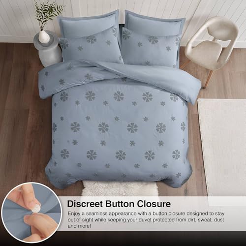 Parure de lit simple fleurie pour chambre cocooning douce
