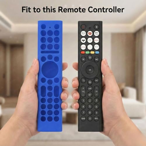 Image of Shopoflux Silicone TV Remote Cover Compatible with Hisense Smart TV Remote [Remote NOT Included] (Blue)