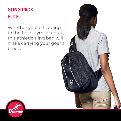 Image of Cramer Sling Pack Elite, Small Athletic Trainer Bag for Carrying Supplies, Cross Body Travel Bag for Trainers, Single Strap Organizing Backpack with Ample Storage and Easy Access