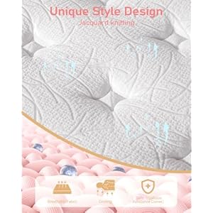 Mattress Queen Size, 12 inch Hybrid Queen Mattresses in a Box, with Gel Memory Foam, Pocket Springs for Motion Isolation, Medium Firm Matress, CertiPUR-US, 100-Night Trial, 60"x80"x12" Mattress Queen Size 12 inch Hybrid Queen Mattresses in a Box with Gel Memory Foam Pocket Springs for Motion Isolation Medium Firm Matress CertiPUR US 100 Night Trial 60x80x12