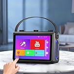 Karaoke Machine for Adults with Built-in Lyrics Display and HD Screen, WiFi Bluetooth HDMI USB TF, Portable System with 2 Wireless Microphones for Home Party