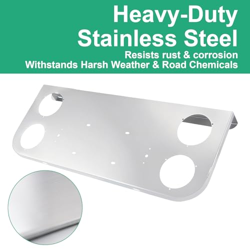 Yorovent Stainless Steel Center Tail Lights Panel For Semi Truck(4 Round) by Yorovent - Used condition - Image 2