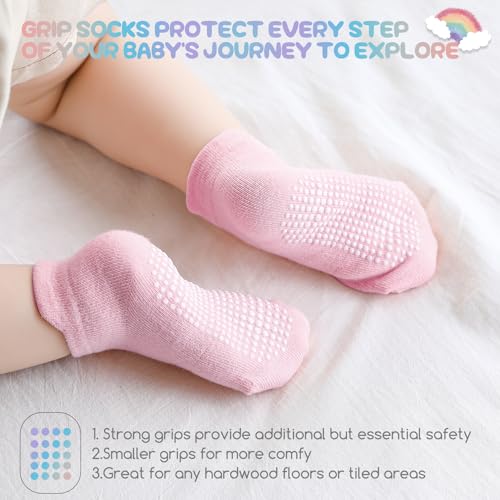 Baby Toddle Socks Grip Non Slip Boys Girls Cotton Socks 12 Pack4