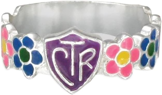 Multicolor Enamel Flower Petal LDS CTR Ring by Ringmasters | Choose the Right Faith Ring | Keepsake LDS Jewelry