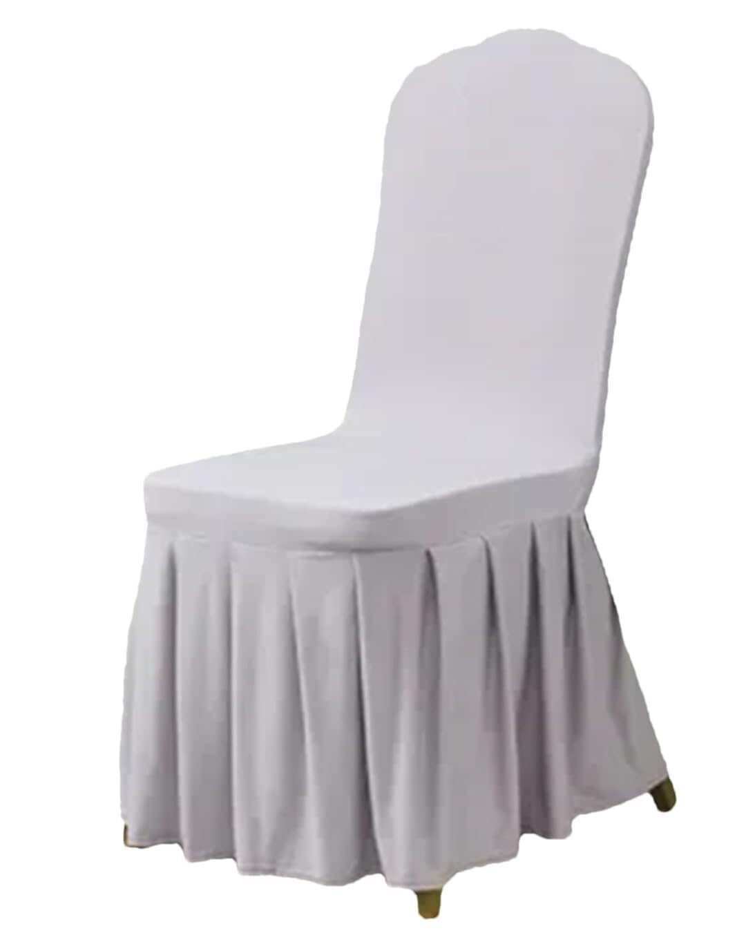 PBTMCD 100 Pcs Pleated Skirt Wedding Chair Covers, Thickened Elastic Slipcovers For Banquets Hotels Parties Dinners(#1)