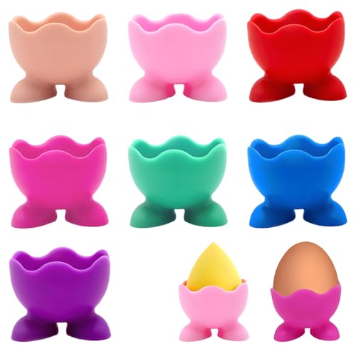 7 Pcs Egg Cups, Boiled Egg Holder Kitchen Funny Egg Cups Egg Cups Colorful for Restaurants Cafes Kitchen and Other Places Cute and Multifunctional Boiled Egg Holder