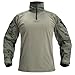 IDOGEAR SPORTS G3 Combat Shirts Men’s Tactical Shirt with Elbow Pads 1/4 Zipper Collar 2 Pockets Long Sleeves BDU Top for Airsoft Military Outdoor Clothing (DNC, Medium)