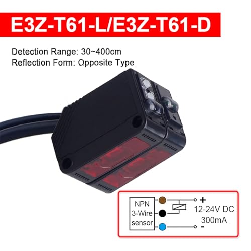 Capteur photoélectrique E3Z-D81 anti-interférence avec support pour automatisme industriel - 3