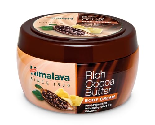 Image of Himalaya Rich Cocoa Butter Body Cream, with Vitamin E for Intense Moisturization and Radiant Skin, Ideal for Dry Body Skin, 6.76 fl oz (200 ml)