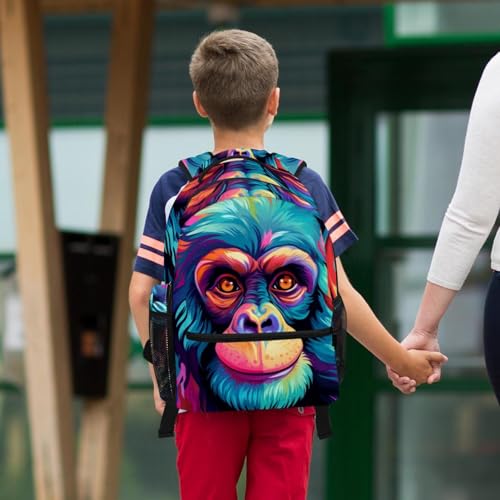 Sac à dos d'école multicolore avec trousse à crayons intégrée pour étudiants - 6