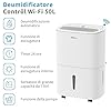Shinco WIFI Deumidificatore Portatile 50L/Giorno con Pompa di Sollevamento, Purificatore d'aria, Filtro a Carbone Attivo, Timer 24 Ore, Scarico Continuo, Funzione Asciugatrice, Bianco