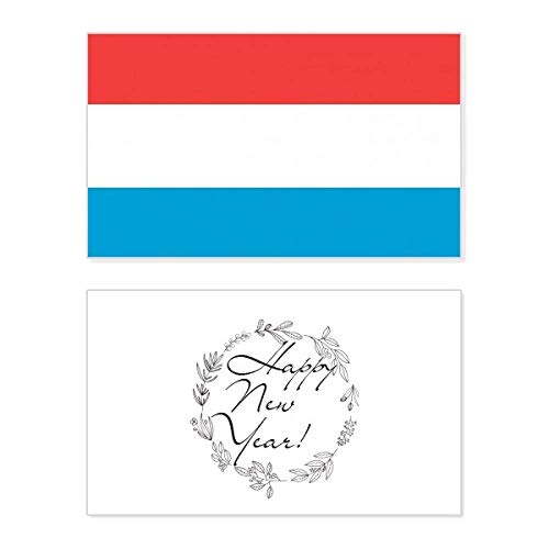 Tarjeta conmemorativa de Año Nuevo con bandera de Luxemburgo en edición especial