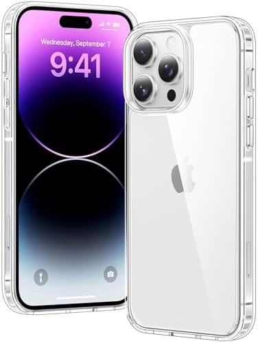 Voyahülle Hülle für iPhone 14 Pro Hülle, Anti-Vergilbung Transparent Handyhülle Stoßfest Schutzhülle, Premium Kratzfeste Case für iPhone 14 Pro - Durchsichtig