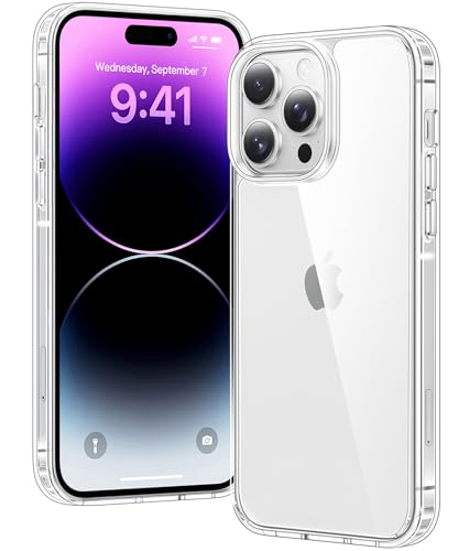 Image of Voyahülle Clear Case for iPhone 14 Pro, Ultra Thin, Shockproof TPU Cover, Anti-Yellowing, Crystal Clear, Phone Case for Apple iPhone 14 Pro - Clear