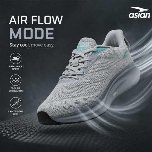 Image of ASIAN Powerplay-03 Men's Running Shoes | Lightweight Memory Foam Technology | Breathable Knit Shoes with Stylish Sporty Design
