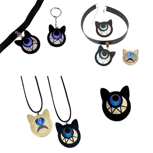 [PPluna] 崩壊：スターレイル サフェル グッズ セット チョーカー+キーホルダー/首飾り+翻飛のコイン/ネックレス+翻飛のcoin コスプレ 道具 武器 泥棒猫 高還元度 猫 cosplay ゲーム同型 コスチューム (C チョーカー+キーホルダー) [並行輸入品]