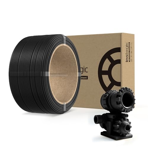 Inslogic Vorgetrocknetes PA6-CF Kohlefaser Nylon Filament 1.75mm Schwarz PA6-CF 0.25kg Nachfüllung mit 20% Kohlefaser 3D Druck Filament für Industrielle Werkzeuge Passt 1kg Spule
