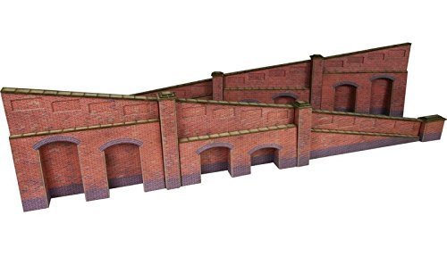 Metcalfe Models PO248 00/H0 Scale Tapered Retaining Wall in Red Brick by Metcalfe Models