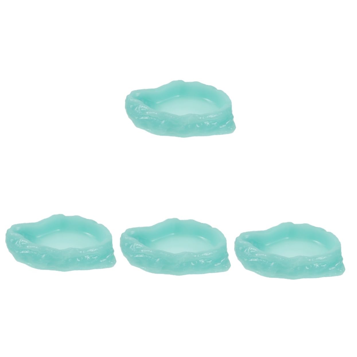 Mipcase 4 Uds Cuenco De Alimentación para Mascotas Comedero para Mascotas Plato De Agua De Tortuga Plato De Agua para Mascotas Cuenco Decorativo para Reptiles Cuenco para Beber Agua para