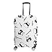 Chehong Reise-Koffer-Abdeckung, waschbar, staubdicht, wasserabweisend, Polyester, passend für 45,7-81,3 cm, Anti-Kratz-Panda, Eisbär, Bambus, Teddy, Cartoon-Zeichentrickfigur, Koffer-Abdeckung