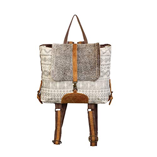 Myra Bag Virtuoso Upcycled Canvas & Cowhide Leather Backpack S-12774