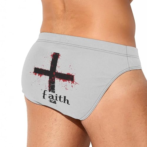 Faith Crosses Mens Swim Briefs Quick Dry Triangle Trunks Swimsuit Swimming Bikini Swimwear3