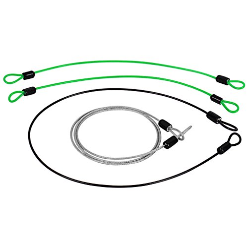 QOOKR Color Stainless Steel Security Tether Lanyard Kit for Gopro Hero All Editions ([2PCS/1FT,1PCS/2FT,1PCS/3FT],Set of 4)