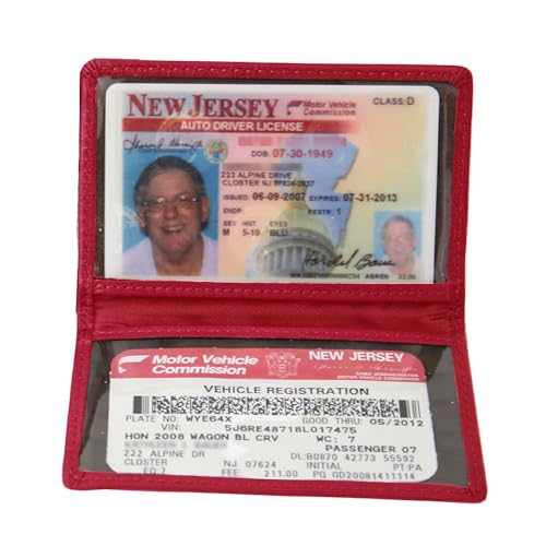 Royce Leather Mini Id Case, Red (403-RED-5)