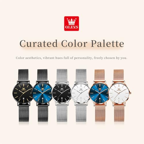 Image of OLEVS Womens Watches Classic Dress Female Wristwatch Ladies Stainless Steel Lady Watch