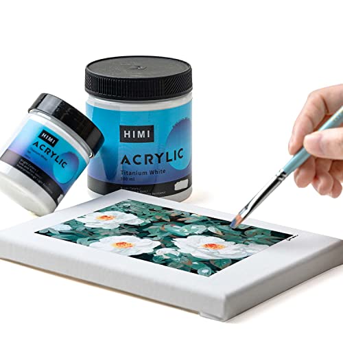 Himi Acrylic Paint，White Color(300 Ml Bottles), Non Fading, Non Toxic, Single Color Paint For Artists & Hobby Painters #TOP6