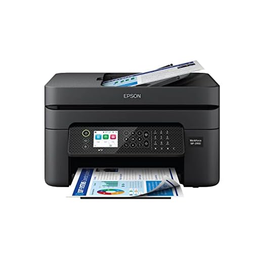 Epson Workforce WF-2950 Wireless All-in-One Printer with Scan, Copy, Fax, Auto Document Feeder, Automatic 2-Sided Printing and 2.4" Color Display