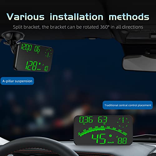 Wiiyii Digital Gps Speedometer, Hud Head Up Display For Car, Upgraded 5.5" Large-Screen, Suitable For All Vehicles #TOP6