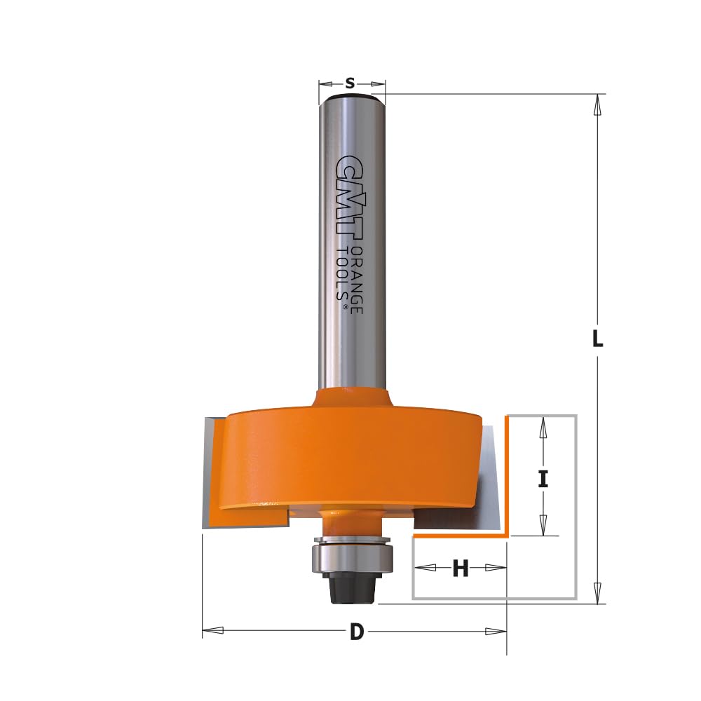 CMT Orange Tools 935,350,11 Fraise pour rebajes rodam. hm-s avec 34,9 x 12,7 8 d