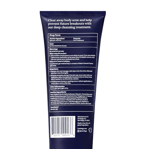 Curology Face & Body Acne Skin Care Treatment Set, Acne Cleanser Face Wash with 2.5% Benzoyl Peroxide and Acne Body Wash with 2% Salicylic Acid