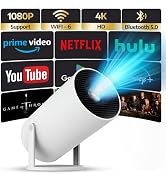 Upgraded Projector with WiFI 6 and Bluetooth Mini Portable Smart Video Theater 4K HD 1080P Outdoo...