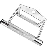 ScSPORTS Rudergriff Eng für Kabelzug, Parallelgriff aus verchromtem Stahl, Seilzug Griff mit gerändelten Griffflächen