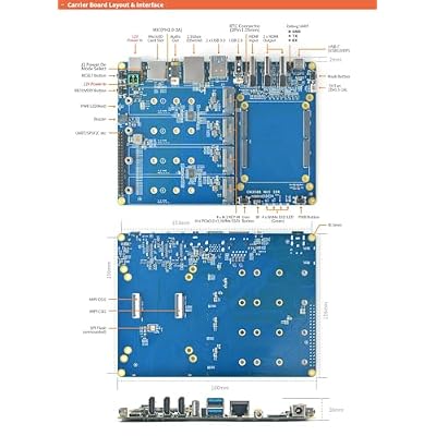 WayPonDEV CM3588 Plus Network Storage Module NAS Kit, 16GB LPDDR5 Single Board Computer, RK3588 CPU 6TOPs NPU Mali-G610 GPU, Support 4X NVMe SSD for Home Cloud Server, 8K Video Encoders (16+64GB)