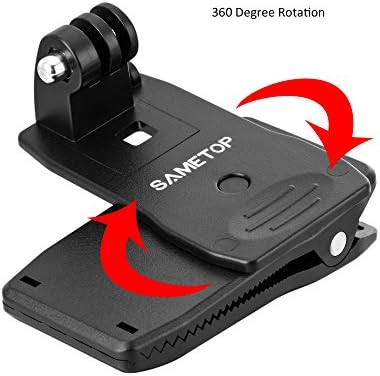 Sametop Backpack Strap Mount Quick Clip Mount Compatible with GoPro Hero 11, 10, 9, 8, 7, 6, 5, 4, Session, 3+, 3, 2, 1, Hero (2018), Fusion, Max, DJI Osmo Action Cameras
