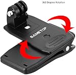 Sac à Dosseret Chapeau Clip Mount Compatible avec GoPro | pour aller Pro Héros 13 12 11 10 9 8 7 6 5 4 Séance 3+ 3 Max Mission DJI Caméras d'action Osmo