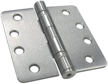 Deltana S44r4hdb15 4" X 4" X 1/4" Radius Hinge, Hd, Ball Bearings, Satin Nickel Finish