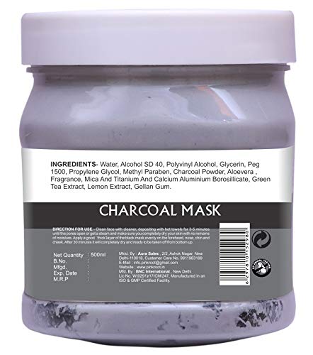 Image of Pink Root Charcoal Cream 500gm with Charcoal Mask 500gm