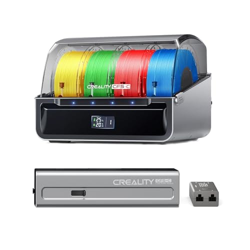 Official Creality CFS-C, Multicolor 3D Printer Filament System, 2026 New Version External Cutter & Buffer, Filament Run-Out/Tangle Detection for K1 Max 2025, K1C 2025, K1 Max, K1C, K1, K1 SE