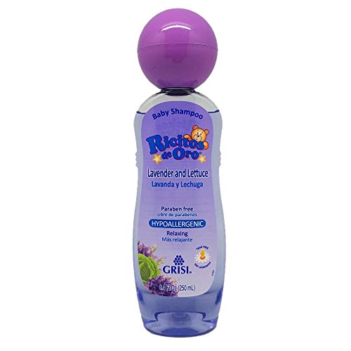 Image of Ricitos de Oro Lavender Shampoo | Baby Shampoo with Pop-Up Rattle Cap, Paraben Free Product for Baby's Delicate Hair; 8.4 Fl Ounces