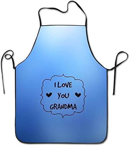 starorlando best gift Red Rose 'I Love You Grandma' Coffee Mug BBQ Kitchen Cooking Apron