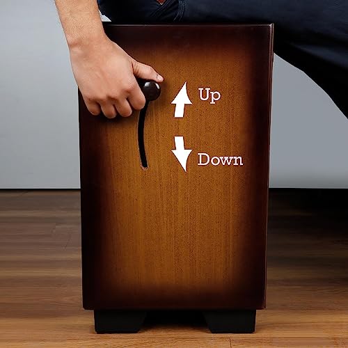 Image of Clapbox Adjustable Snare Cajon CB65 With Bag- Birch Wood, (H:50 W:30 L:30) - 3 Internal Snare