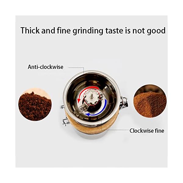 ZHANGCHI12 Grano de café Grinder 304 Acero Inoxidable Hogar Pequeño Mini Molinillo de café Portátil Portátil Capacidad… - Imagen 7