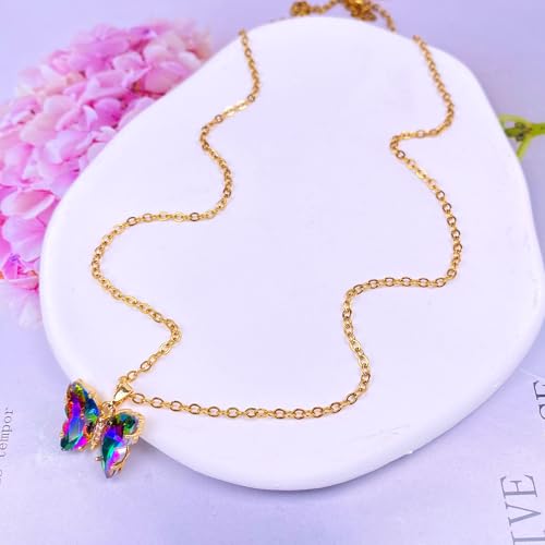 Image of Butterfly Jewelry Gifts - Butterfly Necklace Bracelet for Women