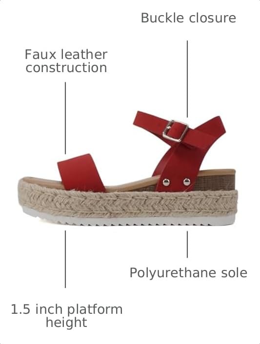 Image of Soda CLIP ~ Women Open Toe Ankle Strap Platform Espadrille Sandal